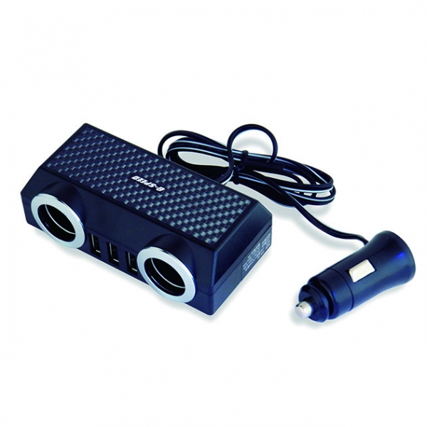 PR-66 / 2way socket with 3USB port  (MAX7.2)